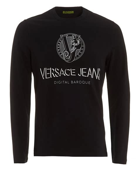 versace jeans floral logo long sleeve t shirt|southampton Versace Jeans couture store.